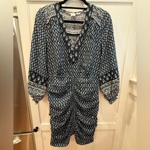 Veronica Beard Black and Blue print Dress